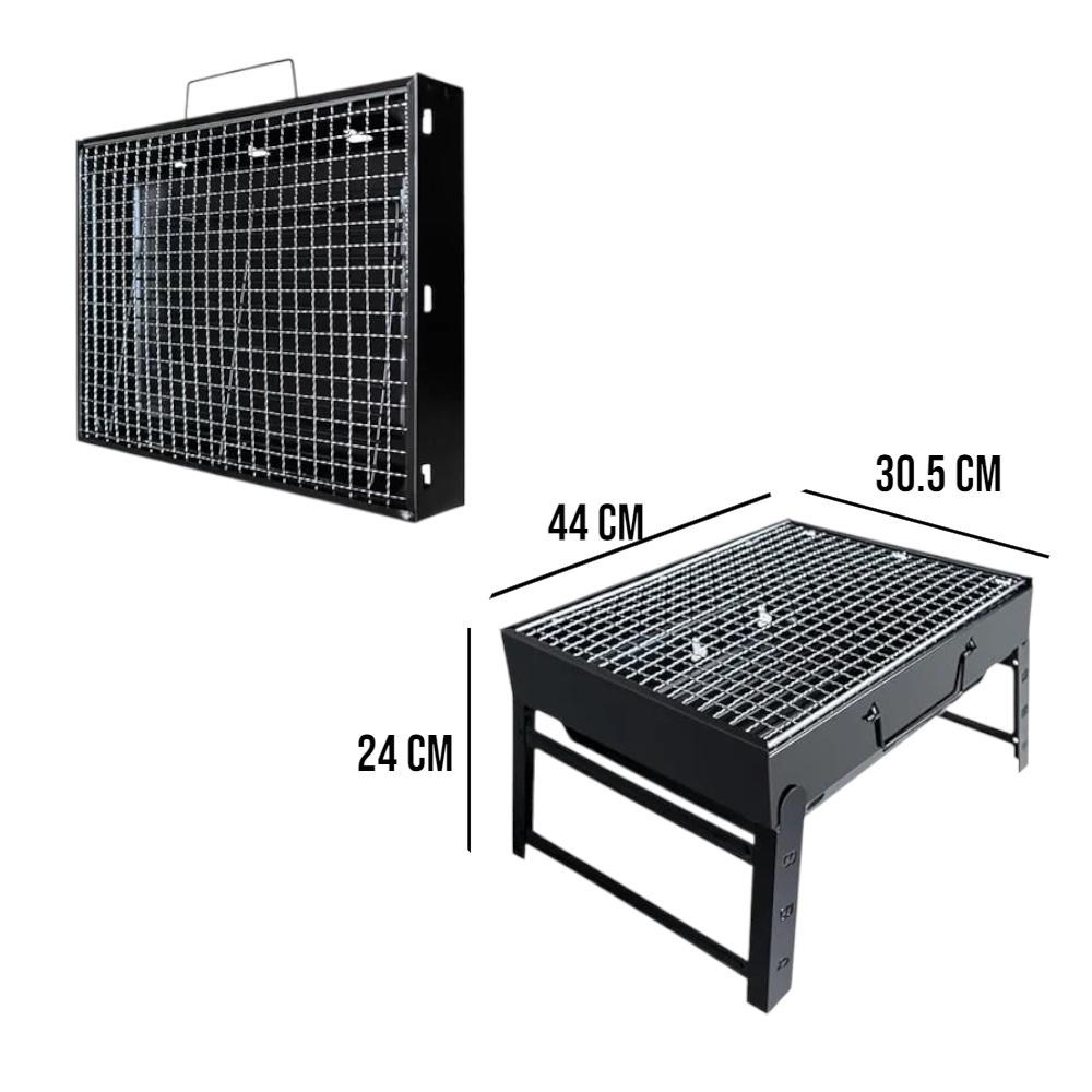 Pack Parrilla Plegable + Set Parrillero