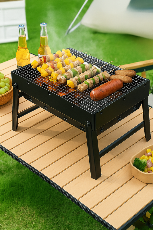 Pack Parrilla Plegable + Set Parrillero